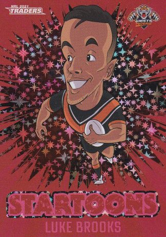 2021 NRL Traders Red Startoons - STR18 Luke Brooks Wests Tigers