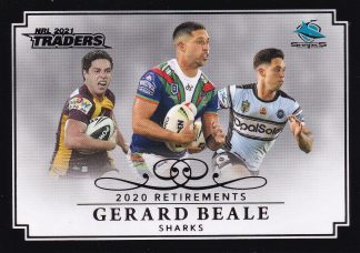 2021 NRL Traders Retirement Parallel - RP02 Gerard Beale Cronulla Sharks