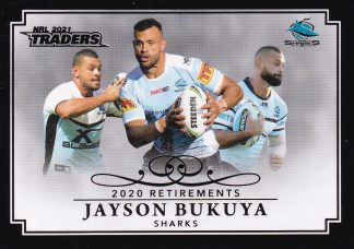 2021 NRL Traders Retirement Parallel - RP03 Jayson Bukuya Cronulla Sharks