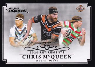 2021 NRL Traders Retirement Parallel - RP15 Chris McQueen Wests Tigers