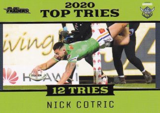 2021 NRL Traders Top Tries - TT02 Nick Cotric Canberra Raiders
