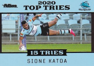 2021 NRL Traders Top Tries - TT04 Sione Katoa Cronulla Sharks