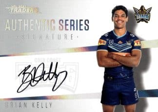 2021 NRL Traders Authentic Signature White - ASW05 Brian Kelly Gold Coast Titans