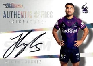 2021 NRL Traders Authentic Signature White - ASW07 Jahrome Hughes Melbourne Storm