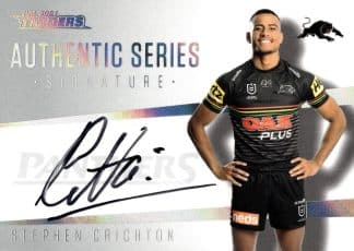 2021 NRL Traders Authentic Signature White - ASW11 Stephen Crichton Penrith Panthers