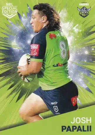 2021 NRL Rivalry Common Card - Base 05 Josh Papalii Canberra Raiders