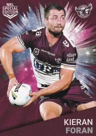 2021 NRL Rivalry Common Card - Base 17 Kieran Foran Manly Sea Eagles