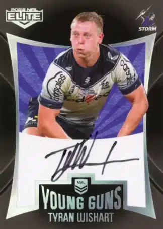 2022 NRL Elite Young Guns Signature - YGS07 Tyran Wishart Melbourne Storm