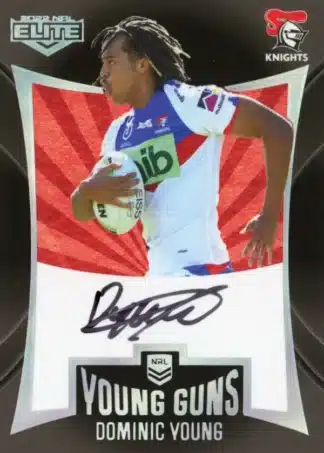 2022 NRL Elite Young Guns Signature - YGS08 Dominic Young Newcastle Knights