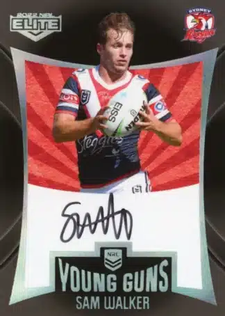 2022 NRL Elite Young Guns Signature - YGS14 Sam Walker Sydney Roosters
