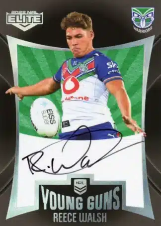 2022 NRL Elite Young Guns Signature - YGS15 Reece Walsh Warriors