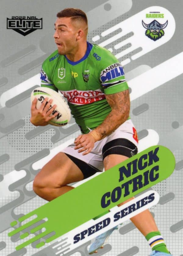 2022 NRL Elite Speed Series Album Card - SSA02 Nick Cotric Canberra Raiders