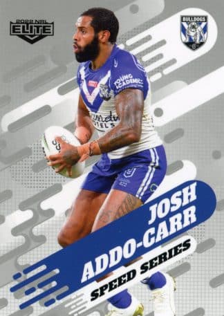 2022 NRL Elite Speed Series Album Card - SSA03 Josh Addo-Carr Canterbury Bulldogs