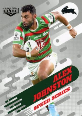 2022 NRL Elite Speed Series Album Card - SSA12 Alex Johnston South Sydney Rabbitohs