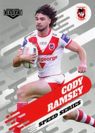 2022 NRL Elite Speed Series Album Card - SSA13 Cody Ramsey St George Dragons
