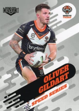 2022 NRL Elite Speed Series Album Card - SSA16 Oliver Gildart Wests Tigers