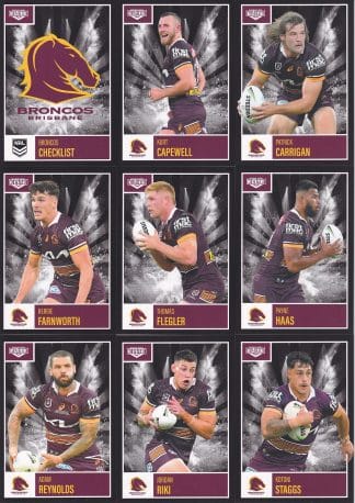 2022 NRL Elite Base Team Set - Brisbane Broncos