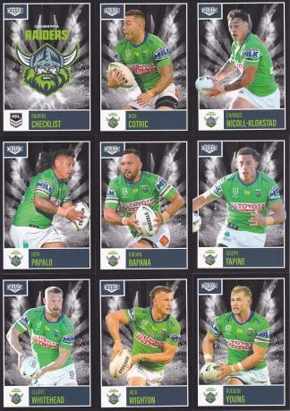 2022 NRL Elite Base Team Set - Canberra Raiders