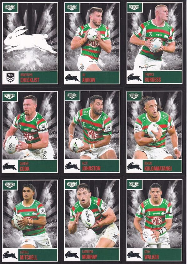 2022 NRL Elite Base Team Set - South Sydney Rabbitohs