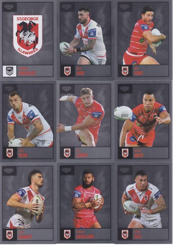 2022 NRL Elite Silver Special Team Set - St George Dragons
