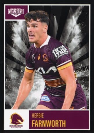 2022 NRL Elite Common Card - Base 004 Herbie Farnworth Brisbane Broncos