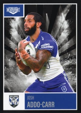 2022 NRL Elite Common Card - Base 020 Josh Addo-Carr Canterbury Bulldogs