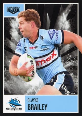 2022 NRL Elite Common Card - Base 029 Blayke Brailey Cronulla Sharks