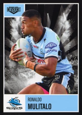 2022 NRL Elite Common Card - Base 034 Ronaldo Mulitalo Cronulla Sharks