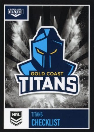 2022 NRL Elite Common Card - Base 037 Gold Coast Titans Checklist