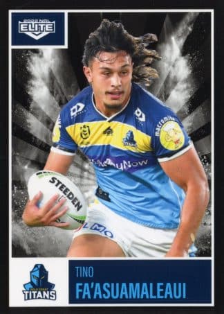 2022 NRL Elite Common Card - Base 040 Tino Fa'asuamaleaui Gold Coast Titans