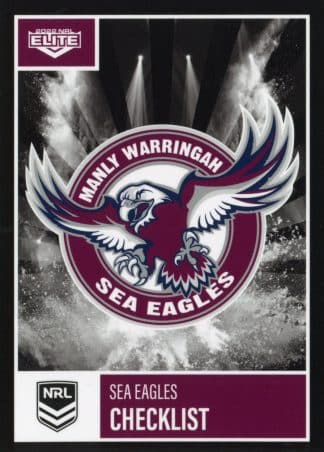 2022 NRL Elite Common Card - Base 046 Manly Warringah Sea Eagles Checklist