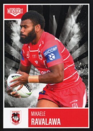 2022 NRL Elite Common Card - Base 116 Mikaele Ravalawa St George Illawarra Dragons