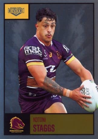 2022 NRL Elite Silver Specials - SS009 Kotoni Staggs Brisbane Broncos