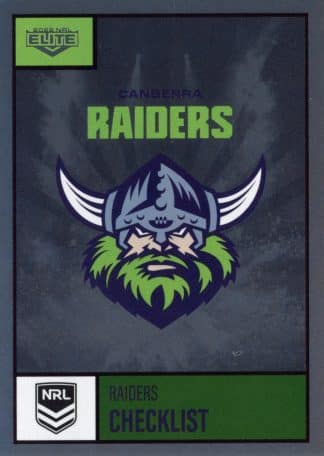 2022 NRL Elite Silver Specials - SS010 Canberra Raiders Checklist
