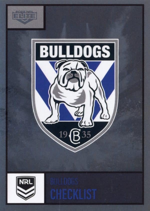 2022 NRL Elite Silver Specials - SS019 Canterbury Bulldogs Checklist
