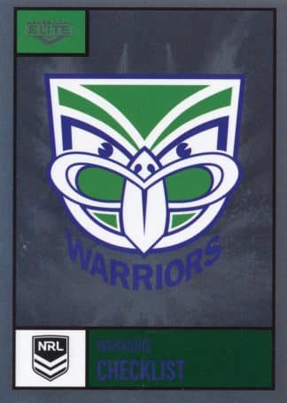 2022 NRL Elite Silver Specials - SS127 Warriors Checklist