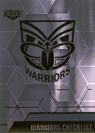 2022 NRL Elite Black Diamond Mojo - MBD127 Warriors Checklist