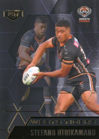 2022 NRL Elite Black Diamond Mojo - MBD144 Stefano Utoikamanu Wests Tigers