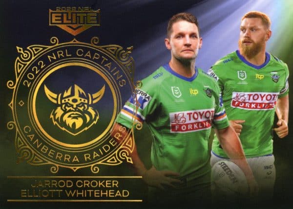 2022 NRL Elite Captains - C02 Jarrod Croker & Elliott Whitehead Canberra Raiders