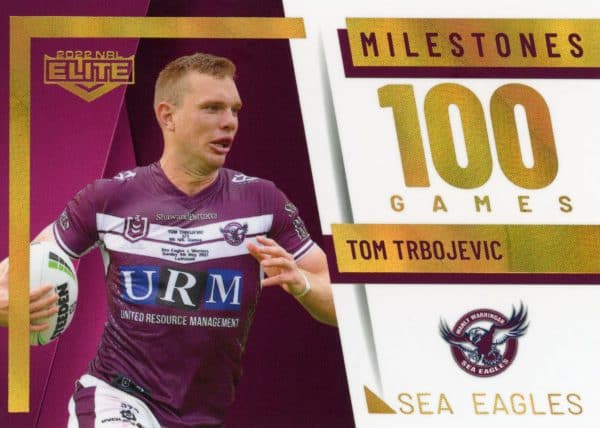 2022 NRL Elite Case Card - M06 Tom Trbojevic Manly Sea Eagles