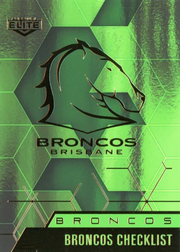 2022 NRL Elite Emerald Mojo - ME001 Brisbane Broncos Checklist