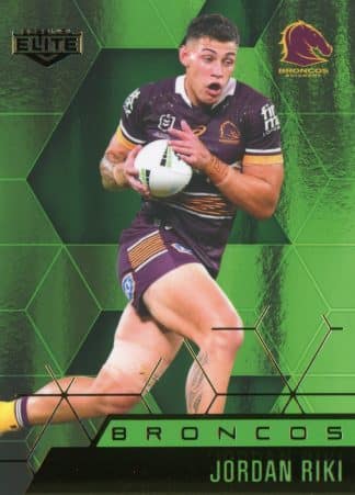 2022 NRL Elite Emerald Mojo - ME008 Jordan Riki Brisbane Broncos
