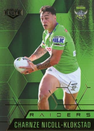 2022 NRL Elite Emerald Mojo - ME012 Charnze Nicoll-Klokstad Canberra Raiders