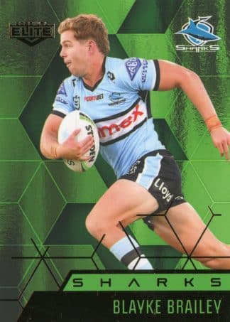 2022 NRL Elite Emerald Mojo - ME029 Blayke Brailey Cronulla Sharks