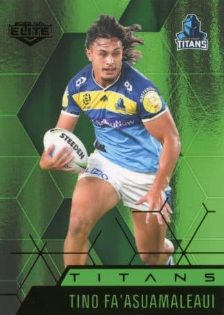 2022 NRL Elite Emerald Mojo - ME040 Tino Fa'asuamaleaui Gold Coast Titans