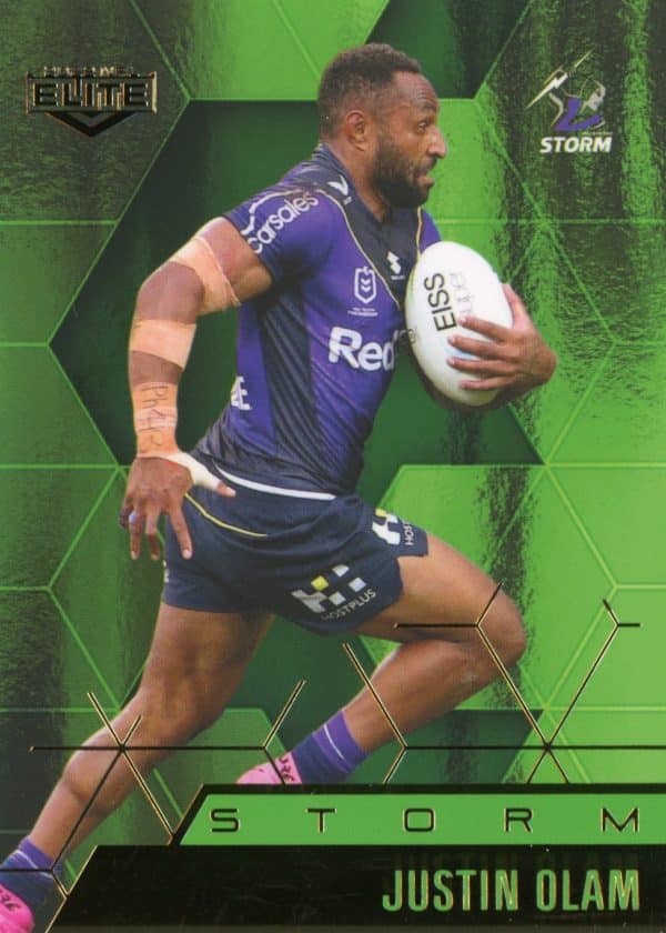 2022 NRL Elite Emerald Mojo - ME062 Justin Olam Melbourne Storm