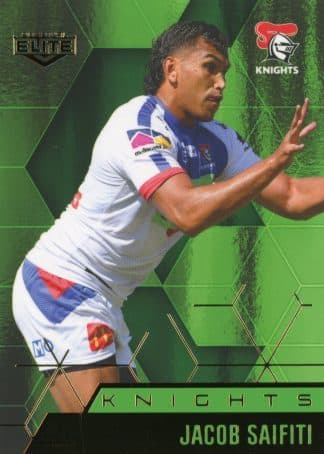 2022 NRL Elite Emerald Mojo - ME072 Jacob Saifiti Newcastle Knights