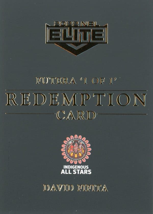 2022 NRL Elite Futera 1 Of 1 - F2 David Fifita Indigenous All-Star