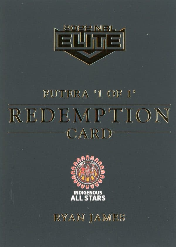 2022 NRL Elite Futera 1 Of 1 - F3 Ryan James Indigenous All-Star