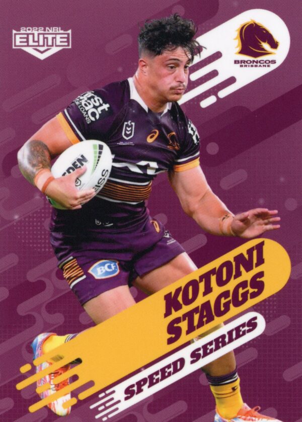 2022 NRL Elite Speed Series - SS02 Kotoni Staggs Brisbane Broncos